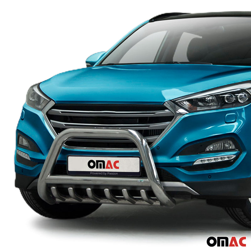 Edelstahl Frontschutzbügel für Hyundai Tucson 2015-2020 mit ABE Silber