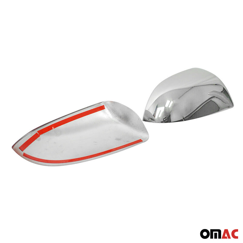 Calotte specchietti retrovisori per Skoda Superb in acciaio inox argento 2 pezzi