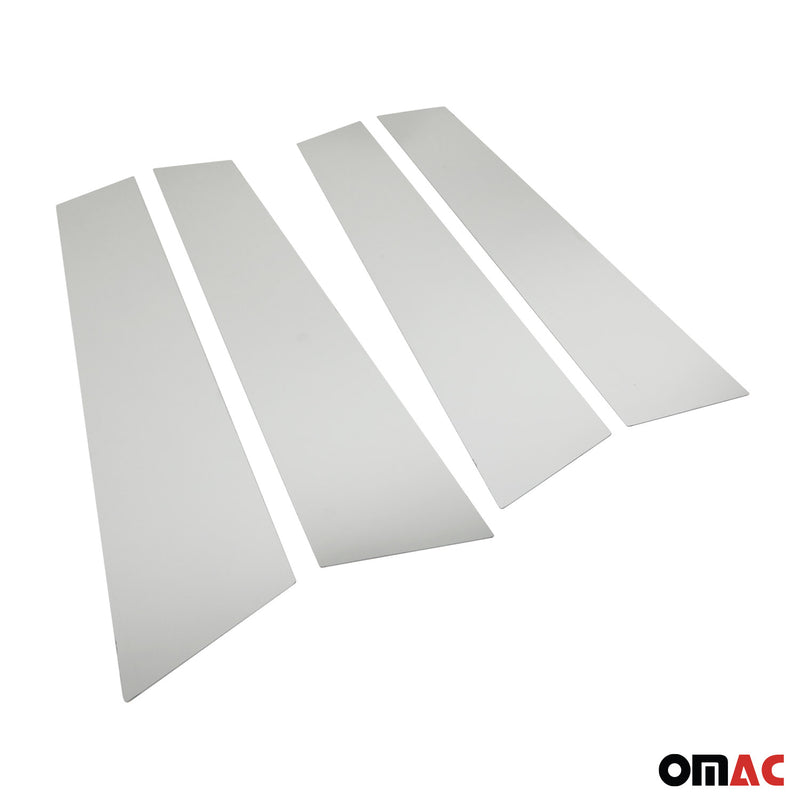 Rivestimento montante porta montante B per Fiat Tipo 2015-2025 acciaio inox argento 4 pezzi