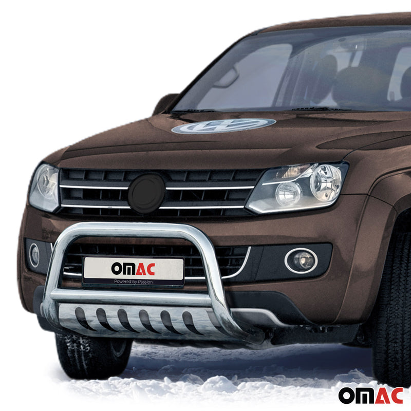 Protezione anteriore per VW Amarok 2010-2016 con ABE in acciaio inox argento 