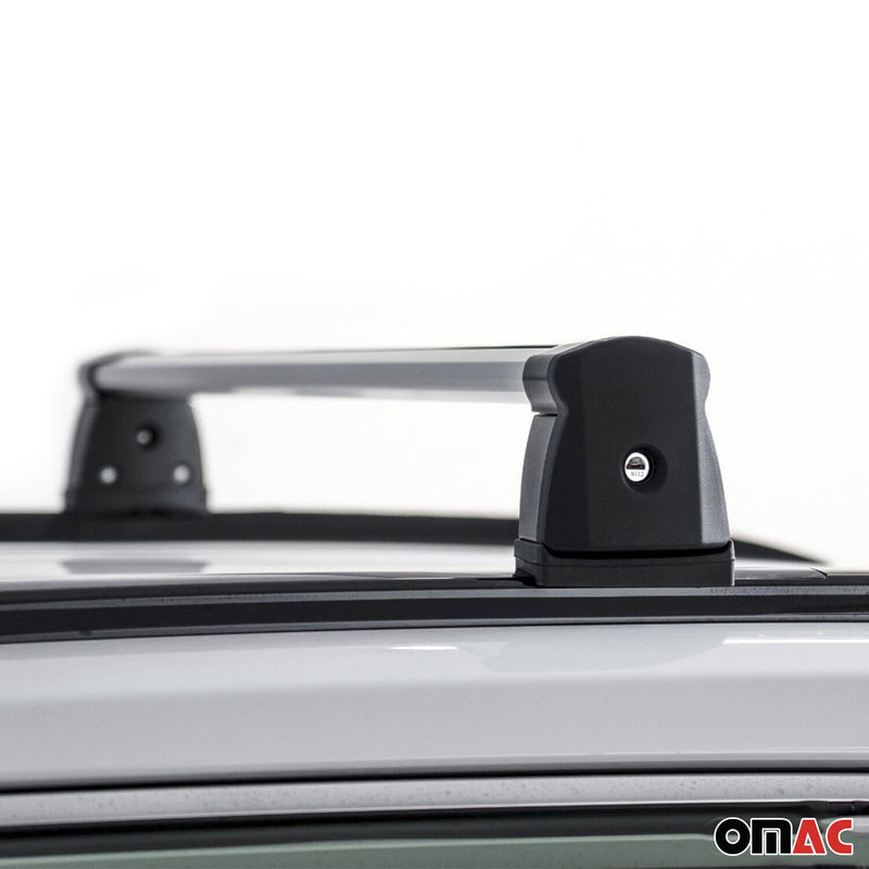 Base portapacchi Menabo per Toyota RAV4 2018-2025, barra trasversale in alluminio grigio