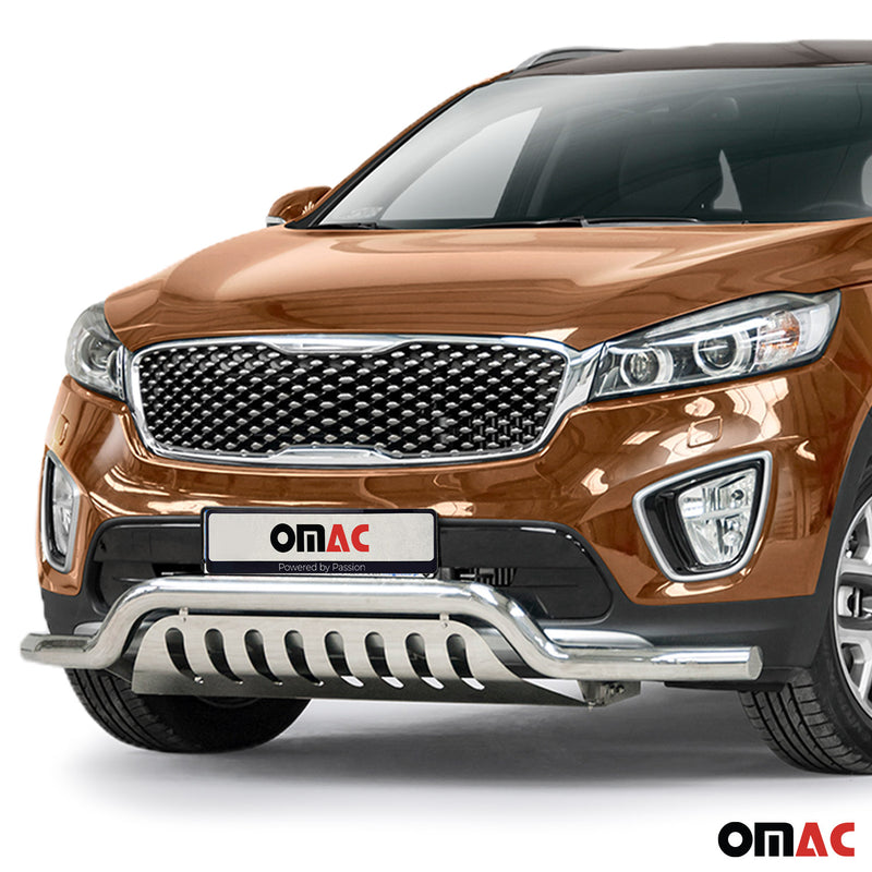 Barra di protezione anteriore per Kia Sorento 2015-2018 in acciaio inox con ABE argento 