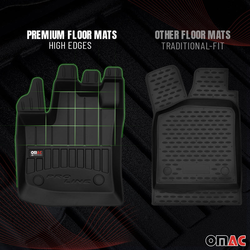 Tappetini in gomma OMAC per Ford Transit 2000-2013 Tappetini auto Premium 3D Nero