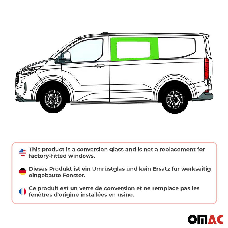 Finestrino laterale anteriore per Ford Transit Custom V710 2023-2025 Sinistro L1 L2 Scuro