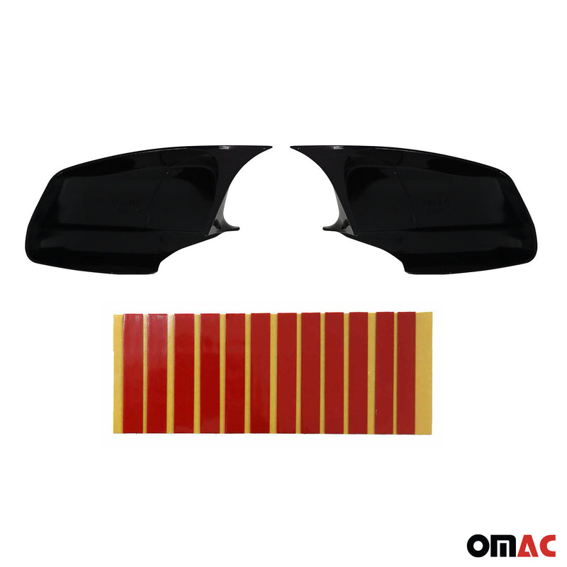Calotte specchietti retrovisori esterni per BMW Serie 5 F07 F10 F11 F18 2010-2013 Nero Lucido