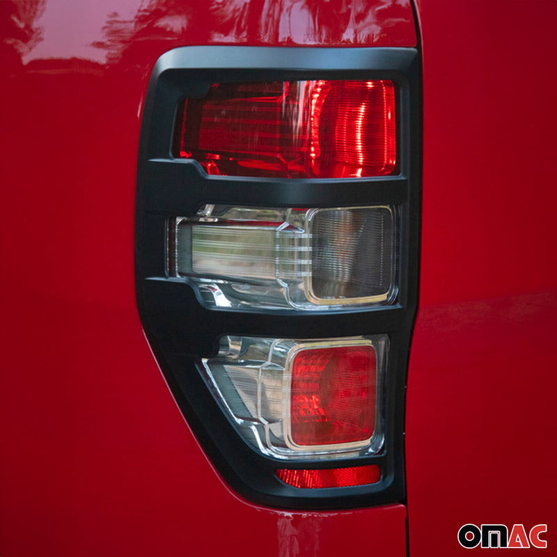 Strisce luci posteriori per Ford Ranger 2011-2024 ABS cromato scuro 2 pezzi