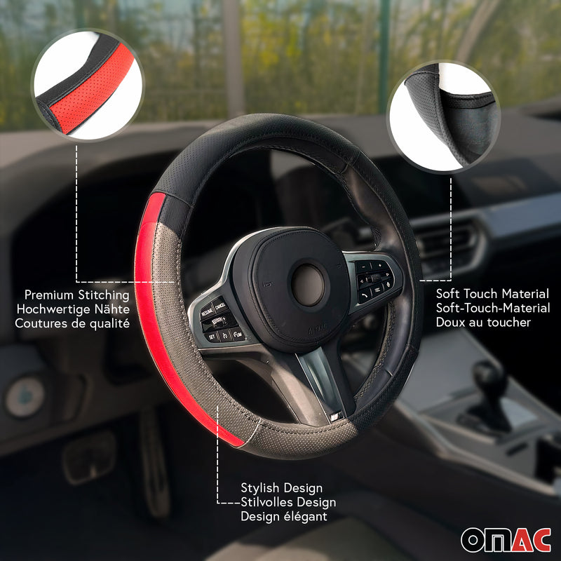Coprivolante protezione volante coprivolante nero mezzaluna rosso Ø 38-40 cm