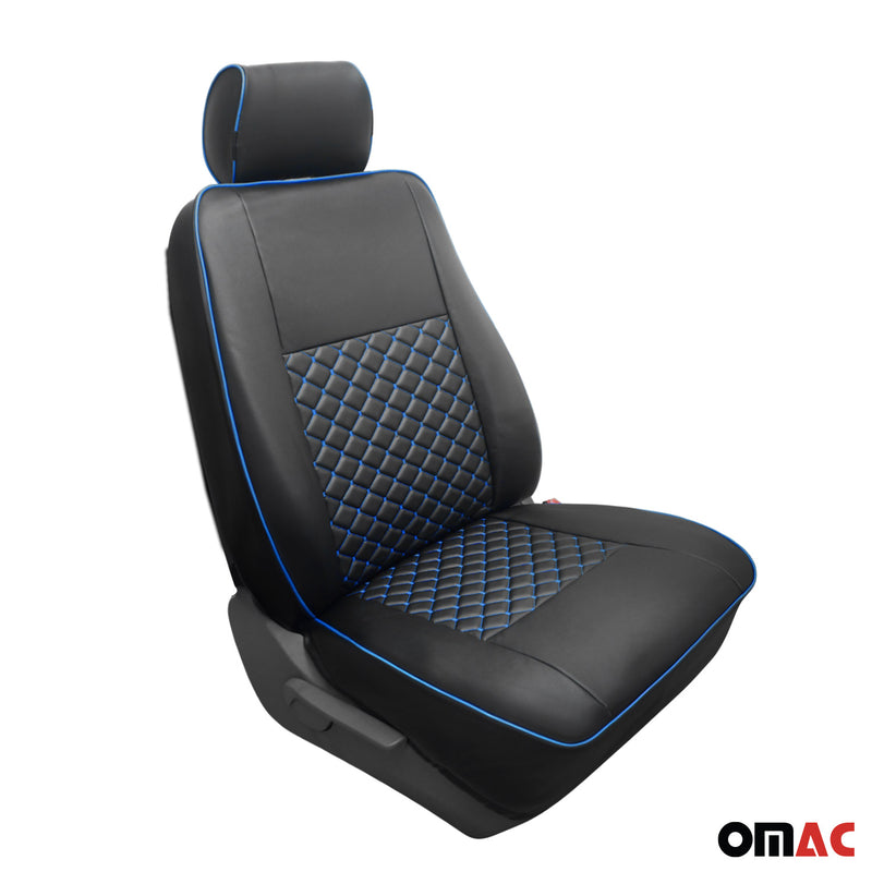 Coprisedili per Mercedes Vito W639 2003-2014 Pelle Nero Blu 2+1
