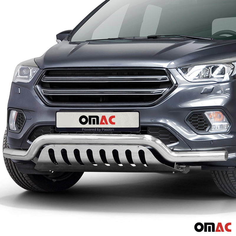 Barra di protezione anteriore in acciaio inox per Ford Kuga 2017-2025 ABE Silver Protection 