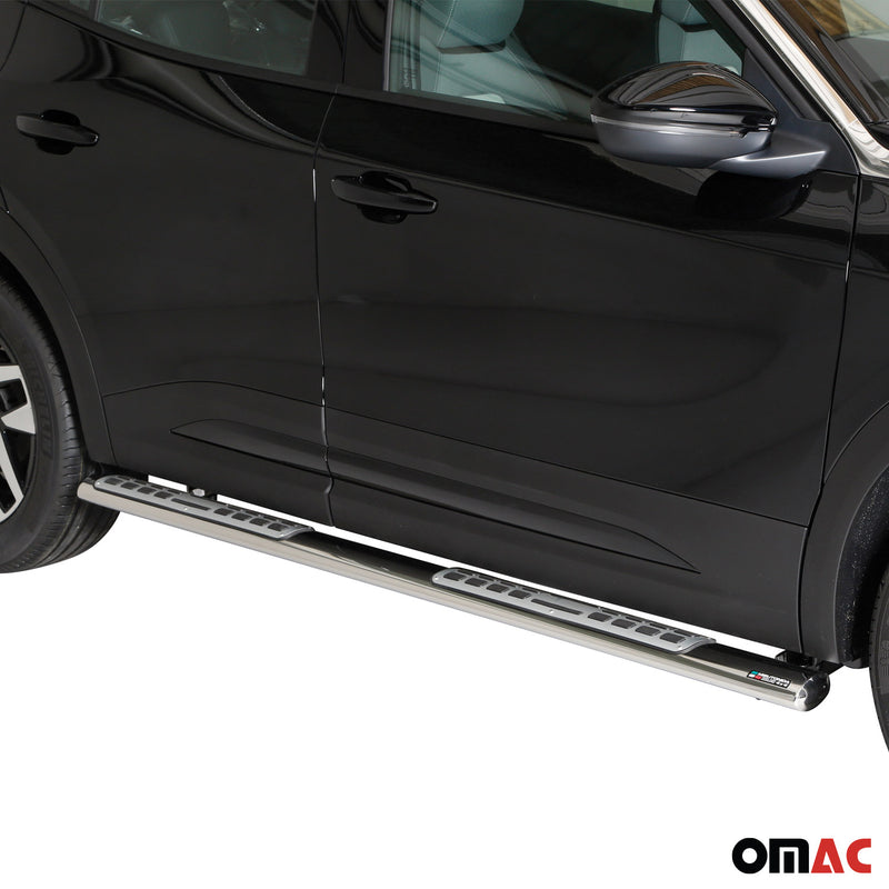 Minigonne laterali in acciaio inox per Opel Mokka 2021-2025 Argento