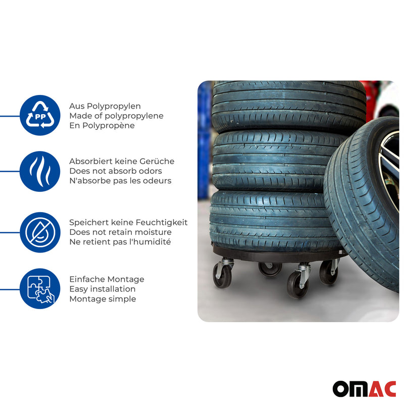 Carrello per piante, carrello con ruote, carrello da trasporto, carrello per mobili, 275 kg, porta pneumatici Ø400