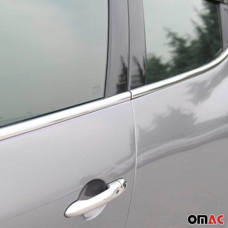 Listelli decorativi per finestrini per Renault Clio Hatchback in acciaio inox cromato 8 pezzi 