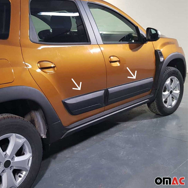 Strisce di protezione laterali per portiere 4x per Dacia Duster 2018-2024 ABS Nero 4 pezzi 