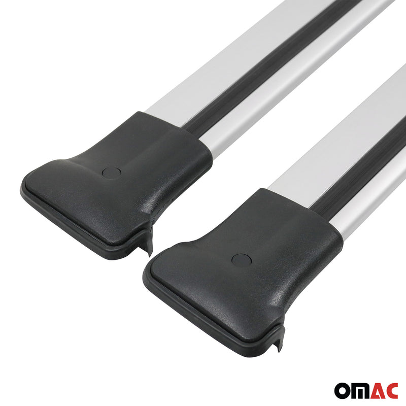 Portapacchi da tetto per VW Caddy 2003-2020, grigio alluminio, 2x