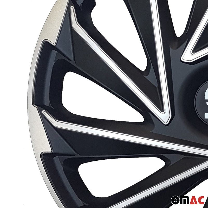 Coprimozzi Sparco 14 pollici Varese argento nero 4 pezzi