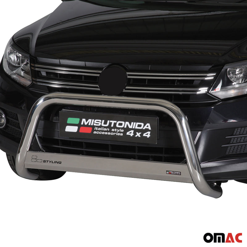 Protezione anteriore per VW Tiguan 2011-2015 ø63mm acciaio argento 