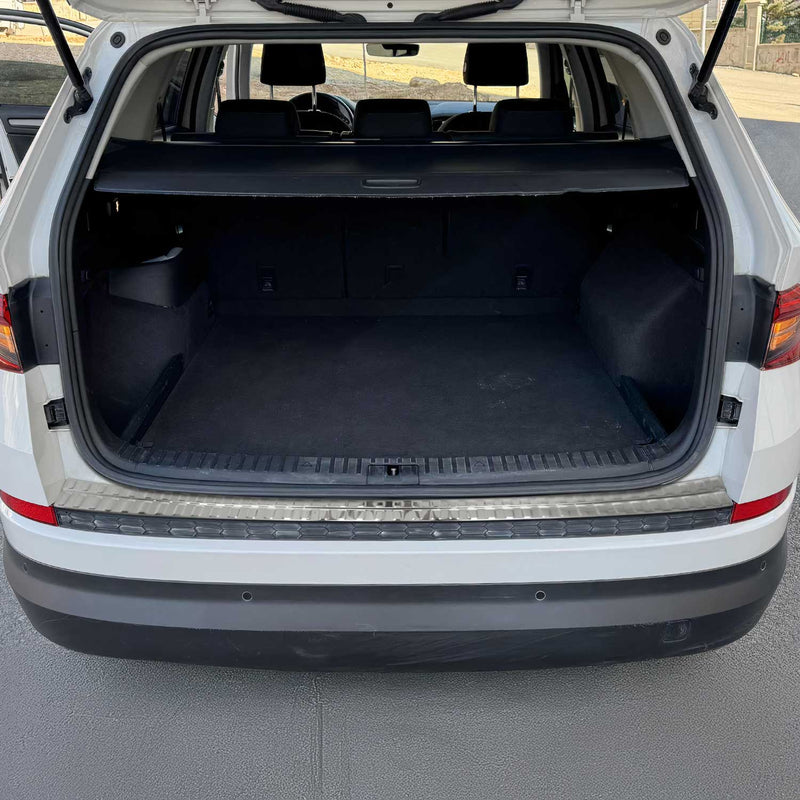 Protezione paraurti per soglia di carico per Skoda Kodiaq 2017-2025 in acciaio inox argento