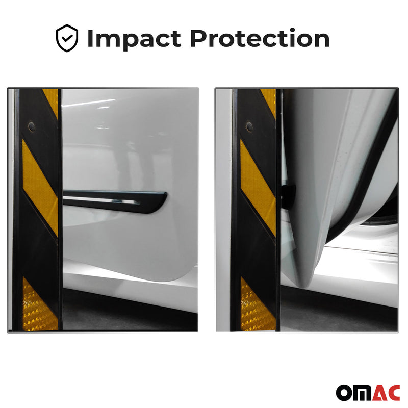 Striscia laterale per porta, strisce di protezione per porta per Fiat Linea ABS Cromo Nero 4x 