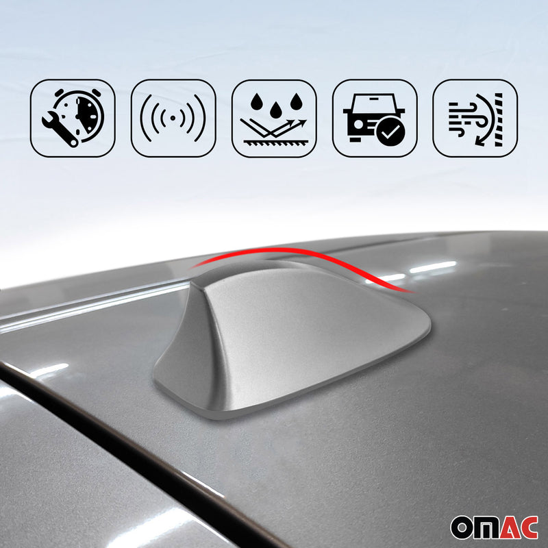 Dachantenne Autoantenne AM/FM Autoradio Shark Antenne Haifischflosse Dunkel Grau