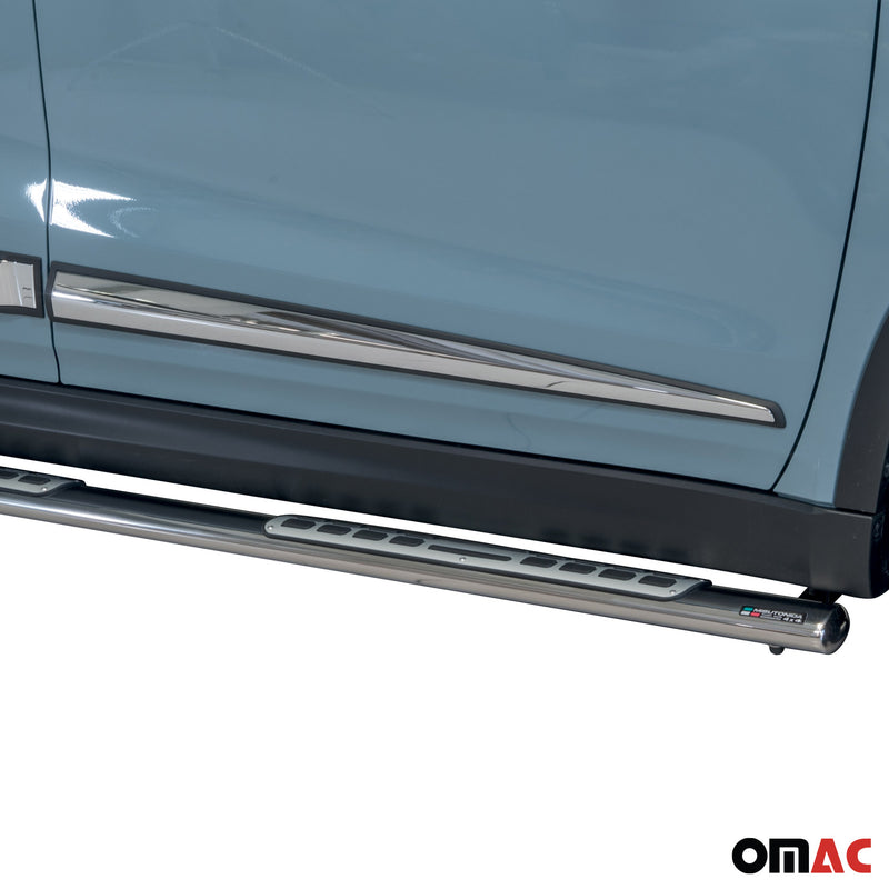 Minigonne laterali in acciaio inox per Suzuki Vitara 2019-2025 Argento