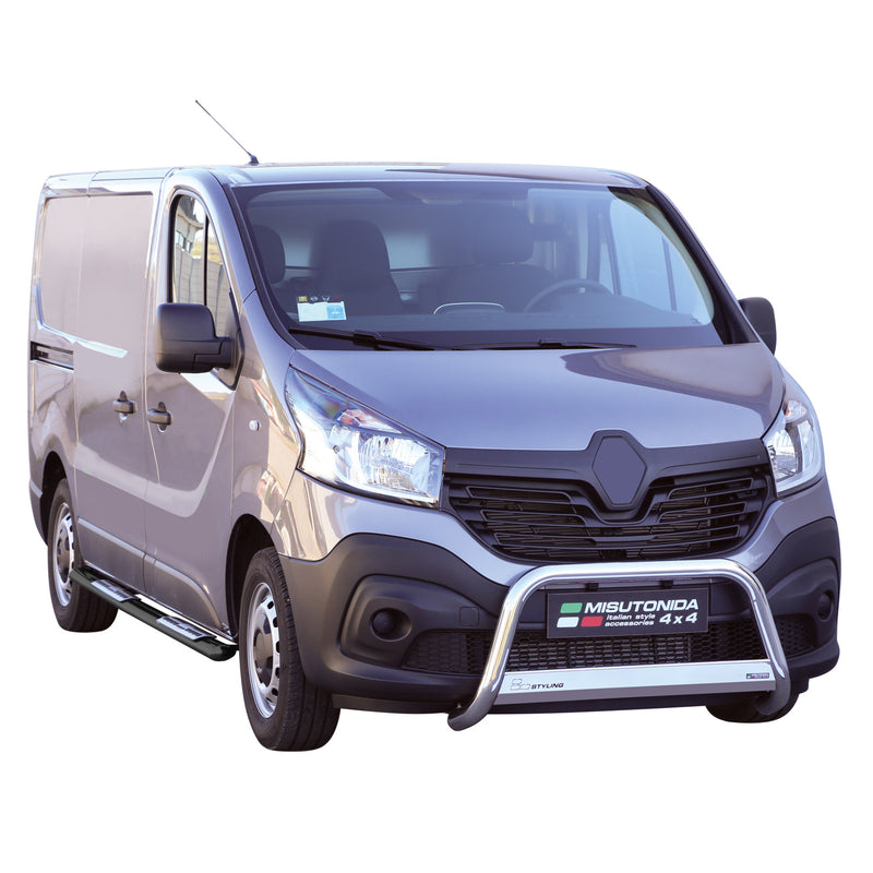 Barre laterali in acciaio per pedane per Renault Trafic 2014-2019 L1 Corte Nere