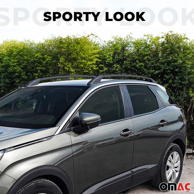 Barre portatutto in alluminio per Nissan Qashqai 2007-2014 Nero 2x