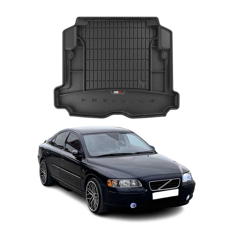 Vasca portabagagli in gomma OMAC per Volvo S60 2001-2010, vasca portabagagli in TPE, nera