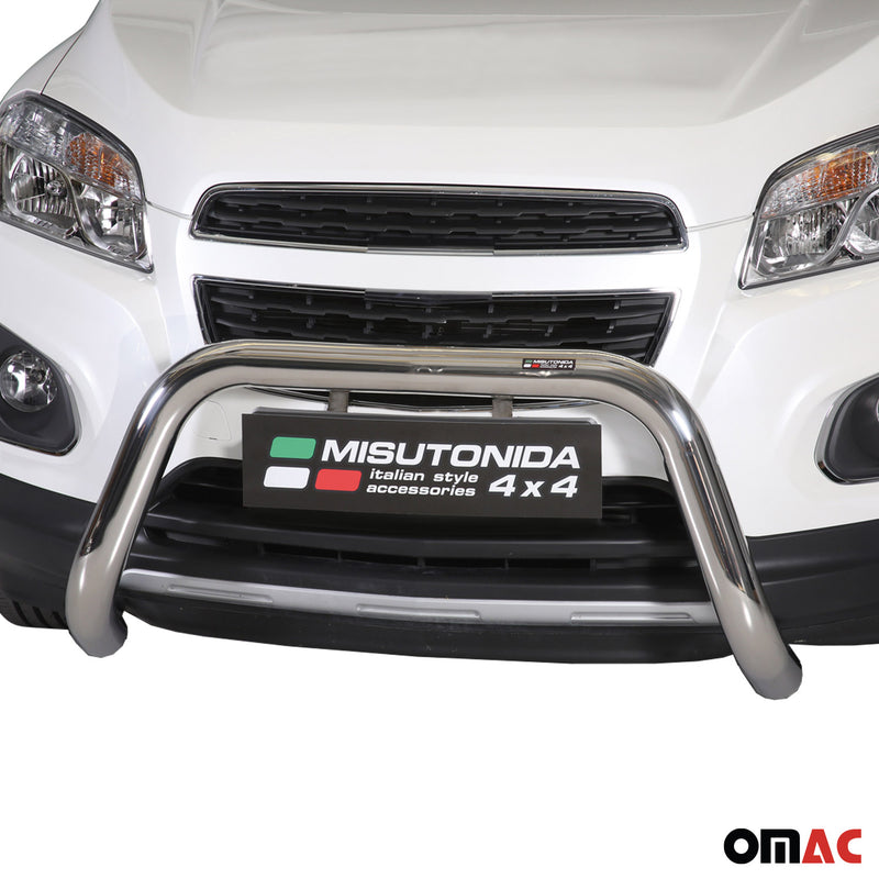 Protezione anteriore per Chevrolet Trax 2013-2016 ø76mm acciaio argento