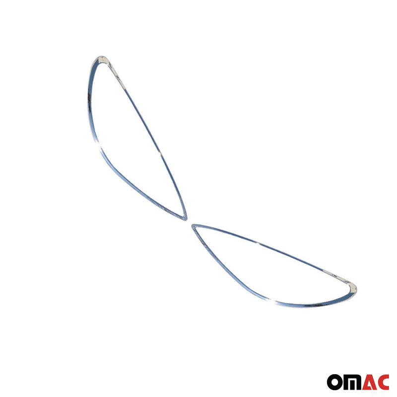 Copri fari anteriori per Peugeot 206 1998-2010 ABS cromato 2 pezzi