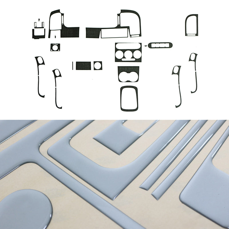 Decorazione interna abitacolo per Opel Zafira 1998-20052 look alluminio 21 pezzi 
