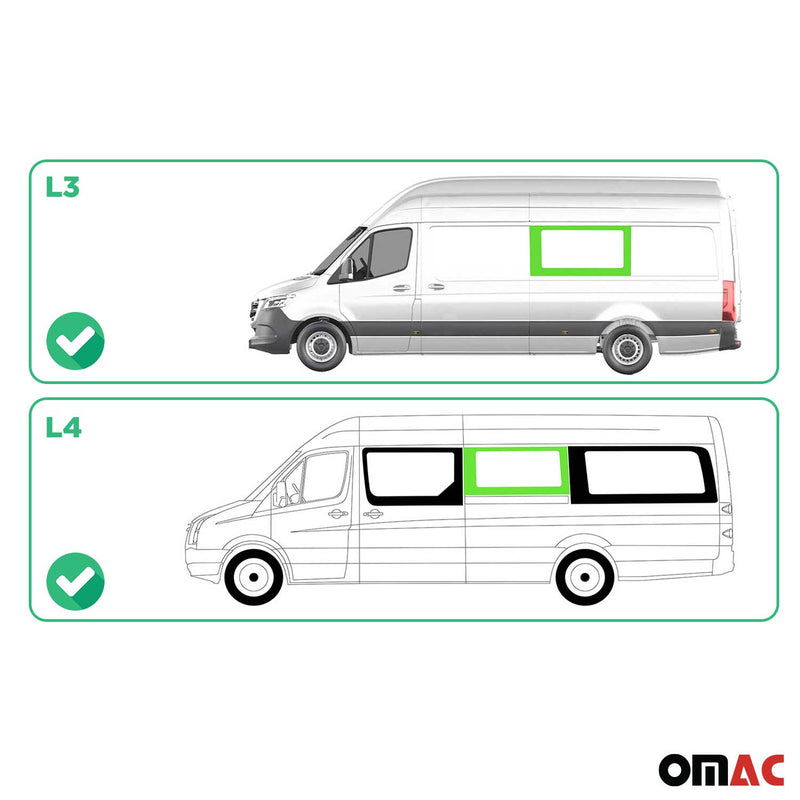 Seitenfenster Sicherheitsglas für VW Crafter 2006-2017 Mittel Links L3 L4