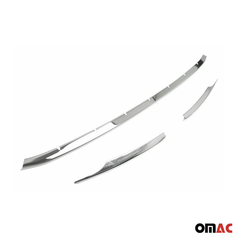 Strisce griglia per VW Caddy 2015-2020 in acciaio inox argento 3 pezzi 