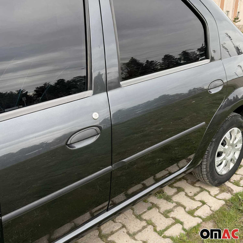 Fensterleisten Zierleisten für Dacia Logan 2008-2013 Edelstahl Chrom 4tlg