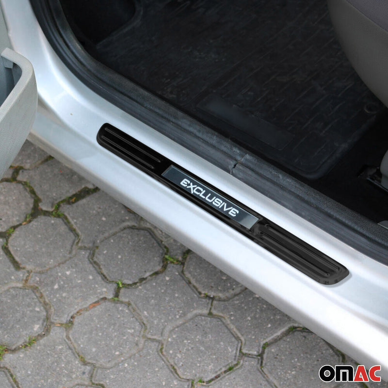 Soglie porte Exclusive per Dacia Logan 2005-2022 Cromate Scure 4x
