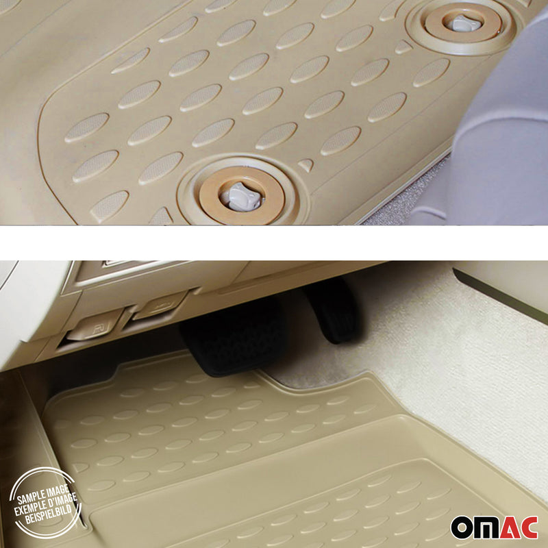 Tappetini in TPE beige per BMW Serie 3 E90 E91 2005-2013, 4 pezzi