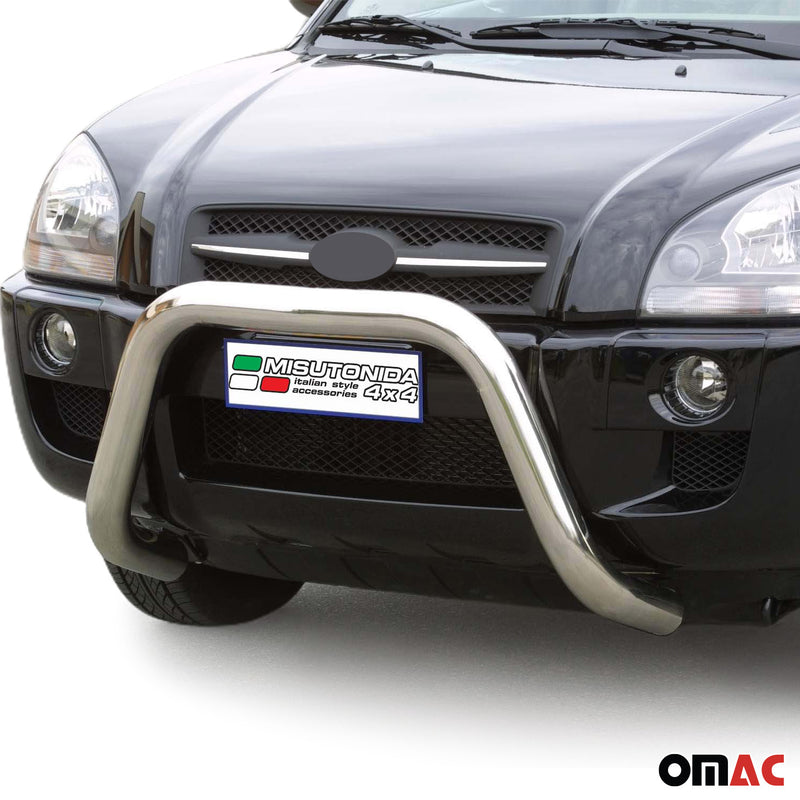 Protezione anteriore per Hyundai Tucson 2004-2009 ø76mm acciaio argento