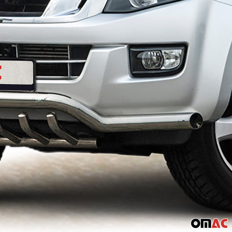 Barra di protezione anteriore per Isuzu D-Max 2012-2019 con ABE in acciaio argento