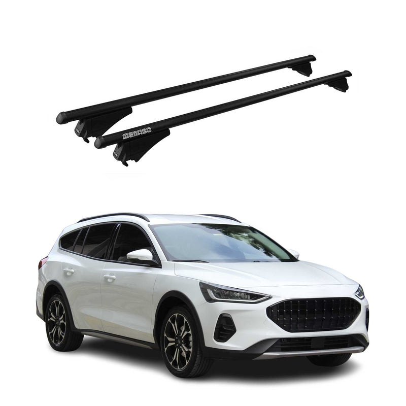 Barre portatutto Menabo per Ford Focus Active 2019-2025 ABE alluminio nero 2x