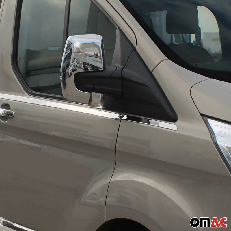 Fensterleisten für Ford Tourneo Custom V362 2013-2023 Edelstahl Chrom 8x