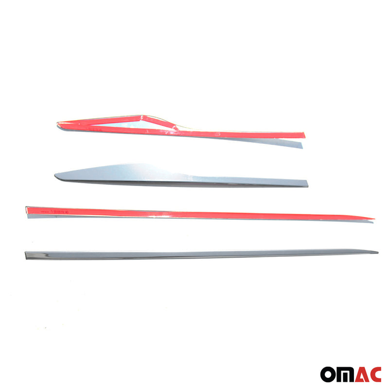 Striscia di protezione per portiera laterale, strisce per portiera, strisce di protezione per portiera per Renault Clio 2012-2019 cromate, 4 pezzi 