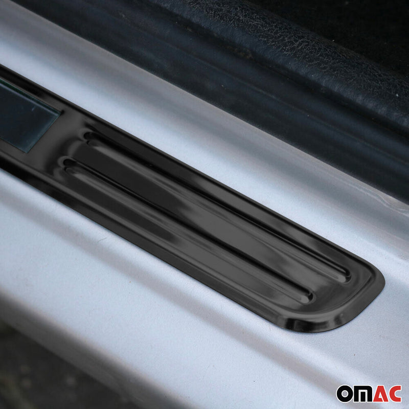Soglie porte Exclusive per Dacia Logan 2005-2022 Cromate Scure 4x