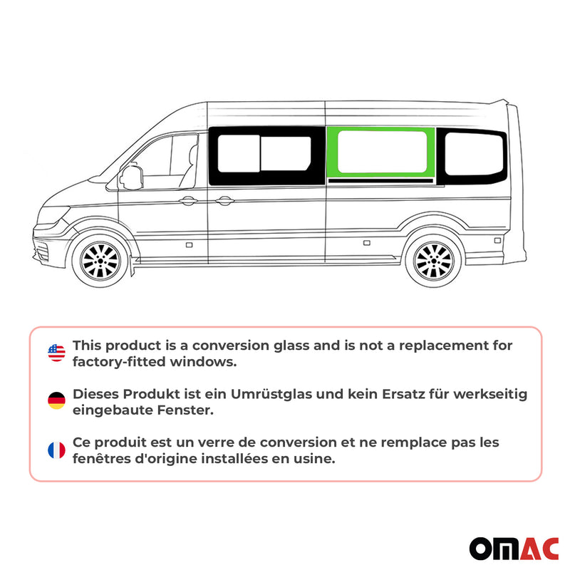 Finestrino laterale finestrino laterale auto per VW Crafter 2017-2025 Sinistro Nero L3