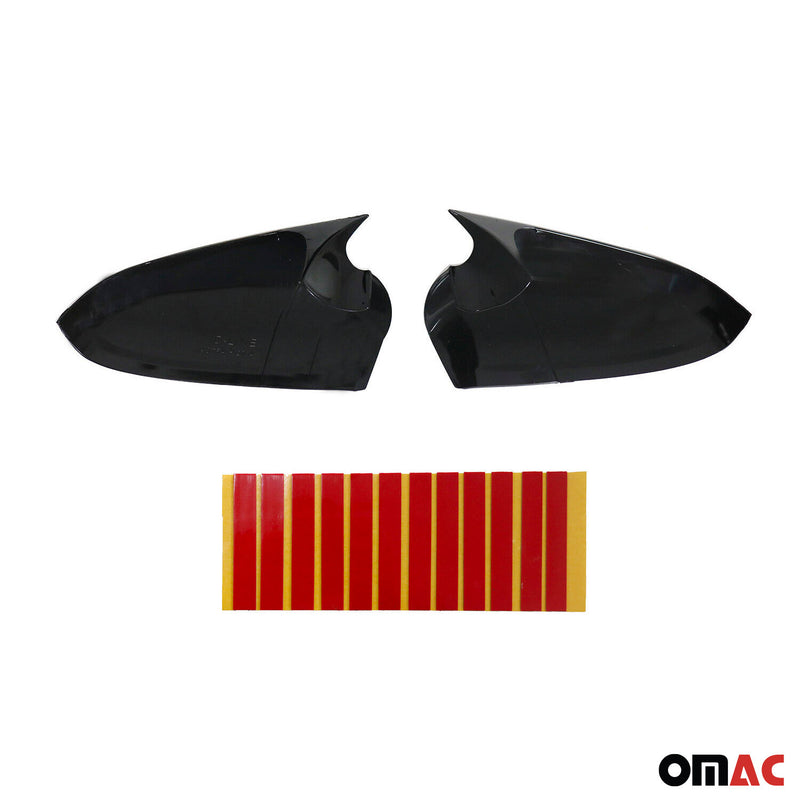 Spiegelkappen Spiegelabdeckung für Opel Astra 2004-2009 ABS Schwarz Glanz 2tlg