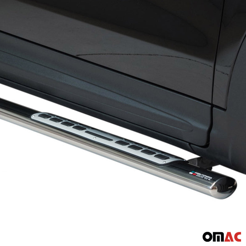 Minigonne laterali in acciaio inossidabile per Jeep Renegade 2014-2024, barre stabilizzatrici argento, 2 pezzi