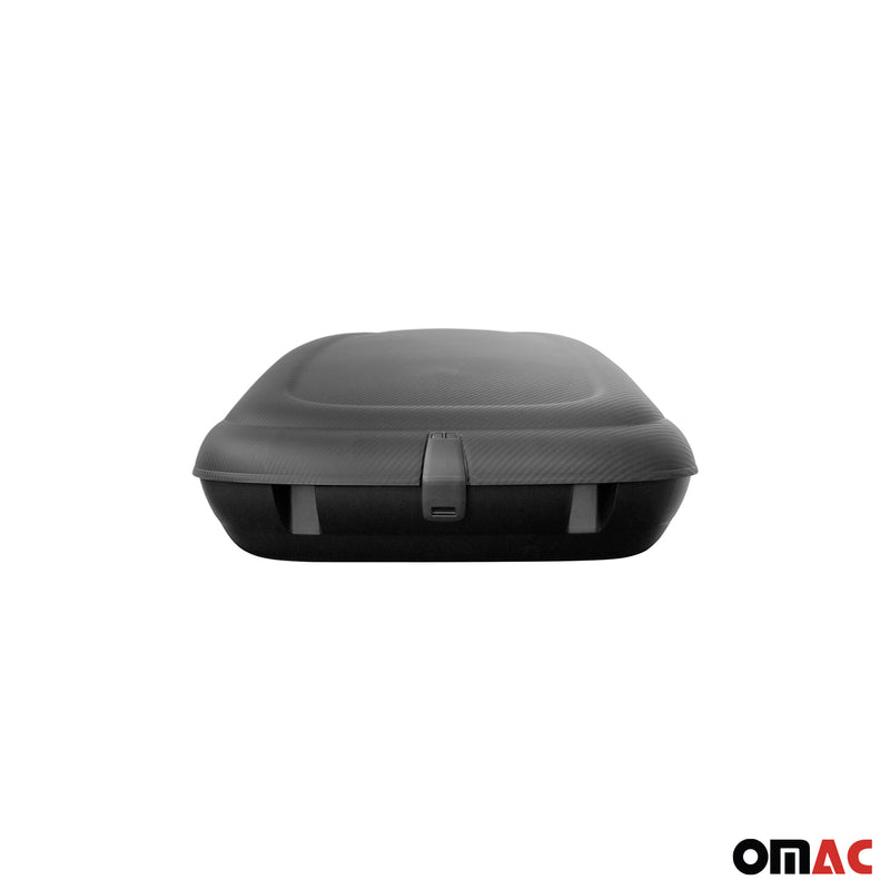 Box da tetto OMAC, box portatutto da tetto, box portabagagli, 480 litri, look carbonio, box auto con serratura