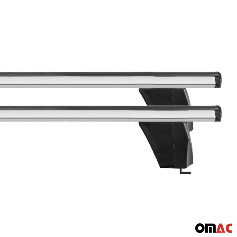 Base portapacchi Menabo per BMW Serie 5 G30 2017-2024 barra trasversale ABE grigio alluminio