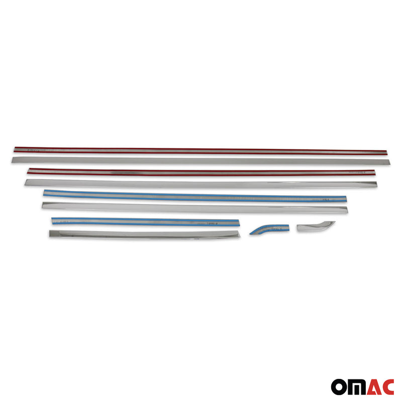 Listelli decorativi per finestrini MAN TGE 2017-2021 in acciaio inox cromato, 10 pezzi 