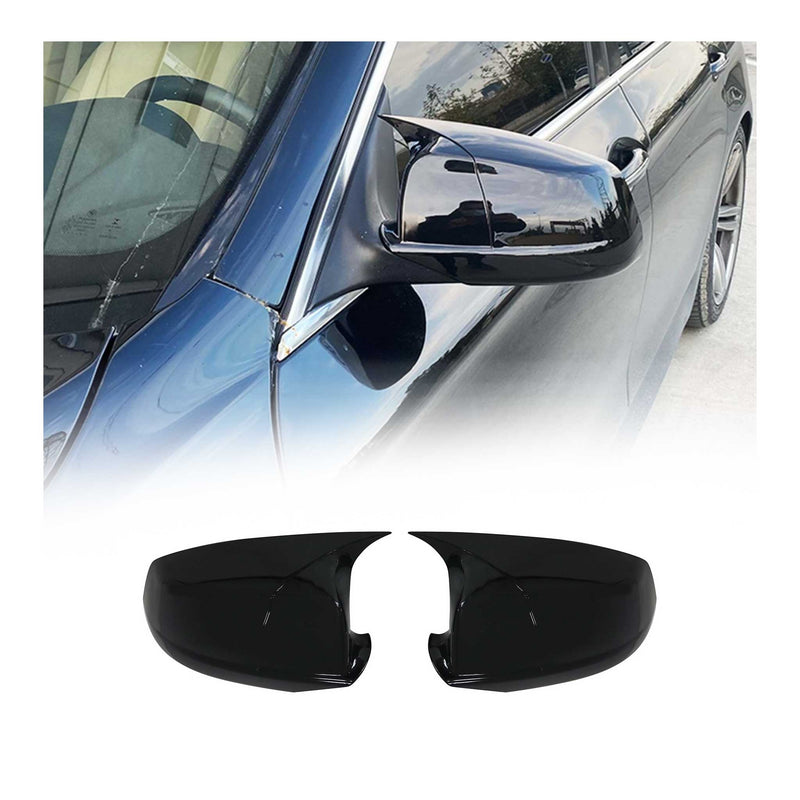 Calotte specchietti retrovisori esterni per BMW Serie 5 F07 F10 F11 F18 2010-2013 Nero Lucido