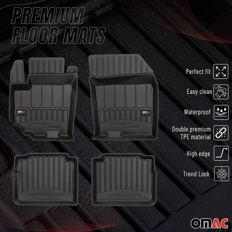 Tappetini in TPE neri per Suzuki SX4 S-Cross 2013-2024, 4 pezzi
