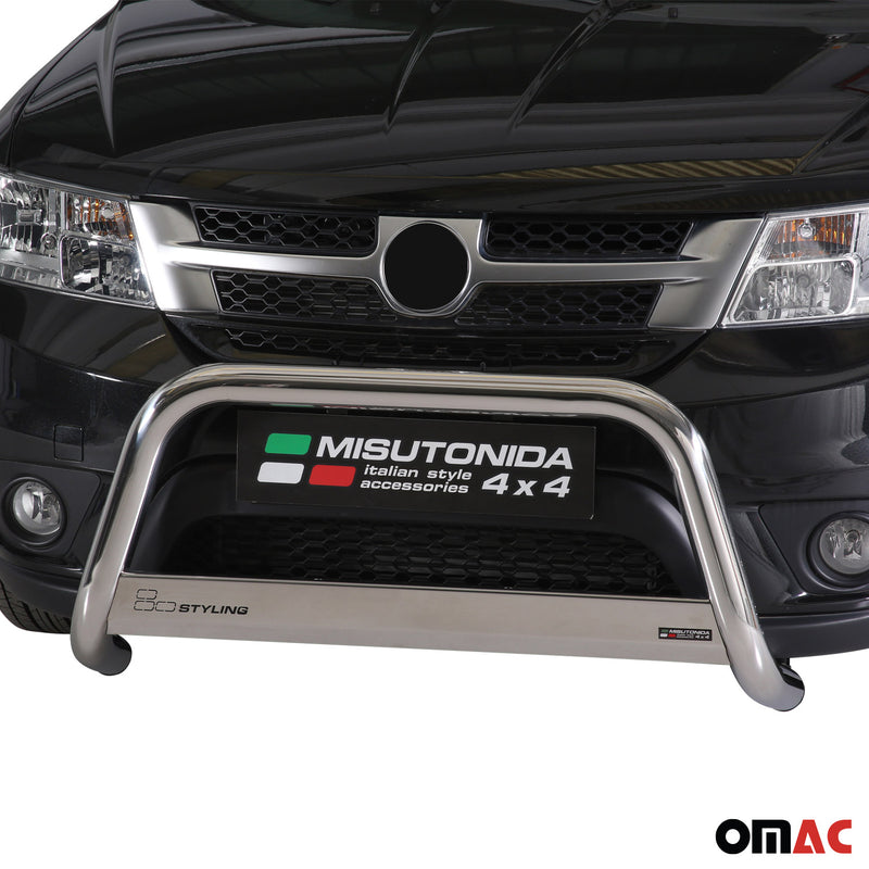 Barra di protezione anteriore per Fiat Freemont 2011-2016 ø63mm acciaio argento 